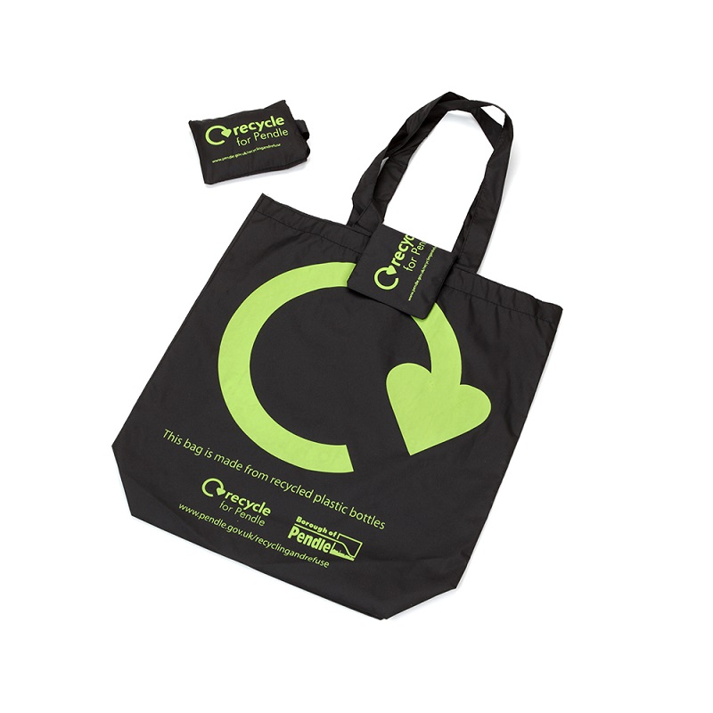 Foldable Shopper Bags Made from Recycled Plastic Bottles